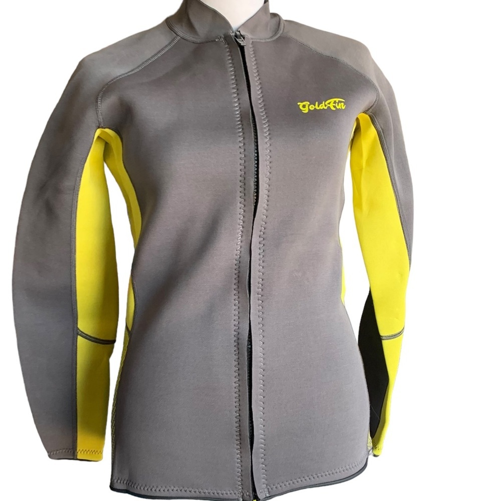 GoldFin Wetsuit Top Pants, Mens Women Neoprene Jacket Long Sleeve